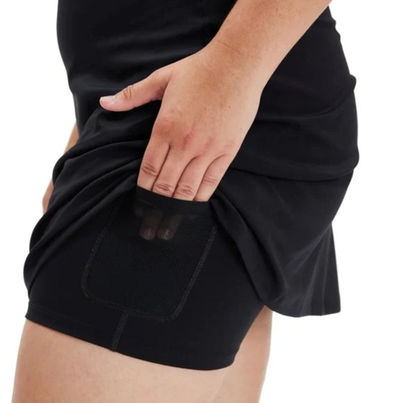 NWT girlfriend collective Paloma Racerback dress in black size L - Picture 5 of 6